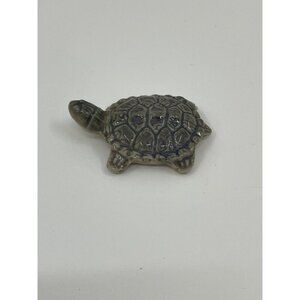 Wade Whimsies Grey‑Green Ceramic Turtle Figurine – Porcelain Collectible Statue